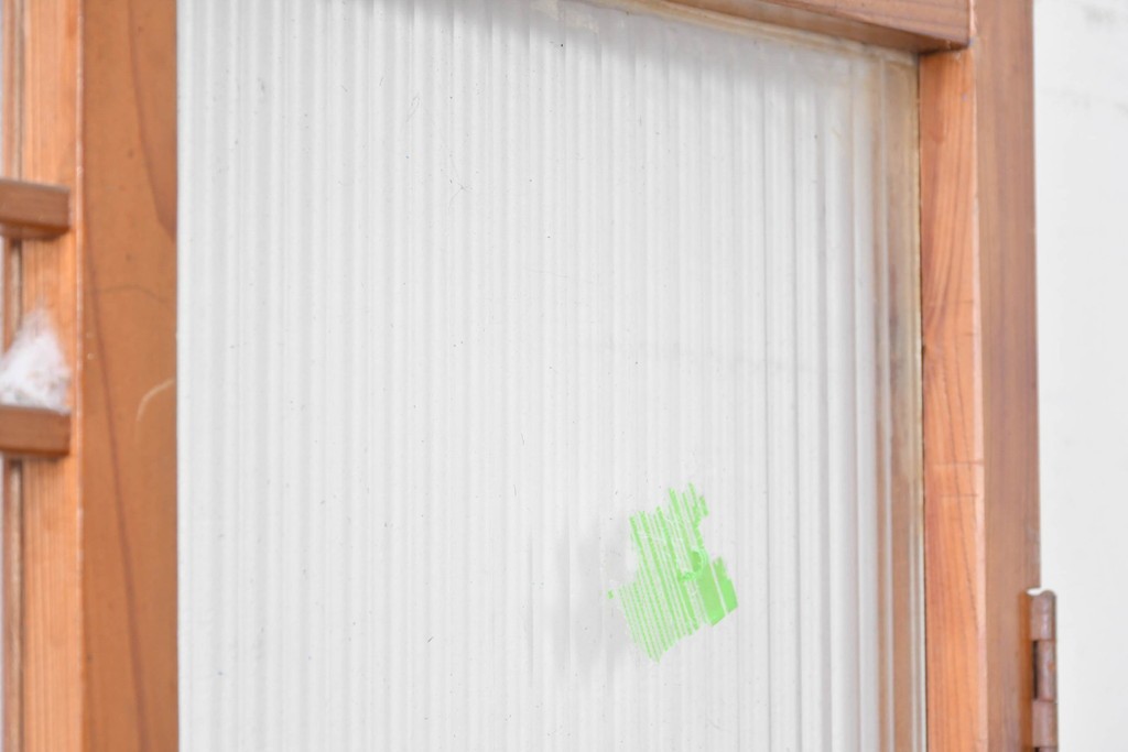 ヴィンテージ建具　昭和中期　すらりとした幅狭デザインの彩光窓付きドア1枚　(R-086777)