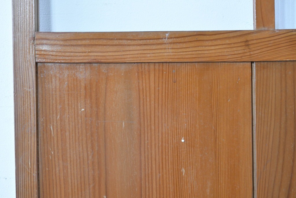 ヴィンテージ建具　昭和中期　すらりとした幅狭デザインの彩光窓付きドア1枚　(R-086777)