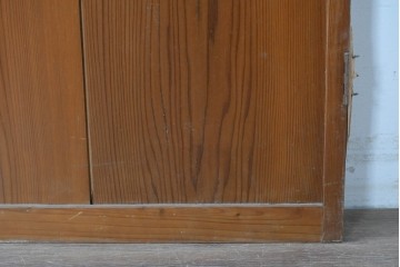 ヴィンテージ建具　昭和中期　すらりとした幅狭デザインの彩光窓付きドア1枚　(R-086777)