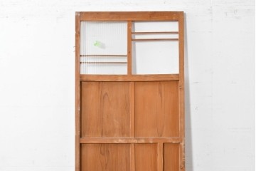 ヴィンテージ建具　昭和中期　すらりとした幅狭デザインの彩光窓付きドア1枚　(R-086777)