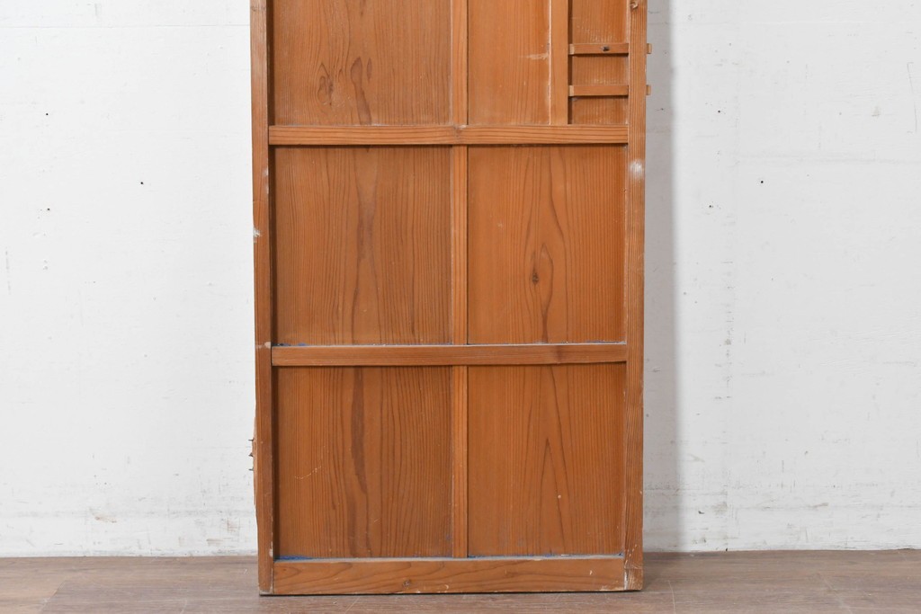 ヴィンテージ建具　昭和中期　すらりとした幅狭デザインの彩光窓付きドア1枚　(R-086777)