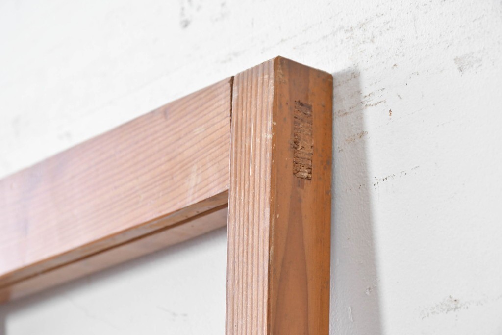 ヴィンテージ建具　昭和中期　すらりとした幅狭デザインの彩光窓付きドア1枚　(R-086777)