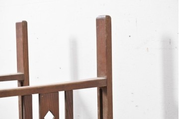 和製アンティーク　希少!!　欅(ケヤキ)材　山葉風　杢目の美しい欅材が使用された折り畳みチェア　(R-086780)