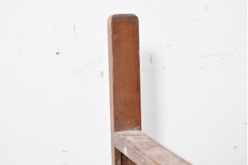 和製アンティーク　希少!!　欅(ケヤキ)材　山葉風　杢目の美しい欅材が使用された折り畳みチェア　(R-086780)