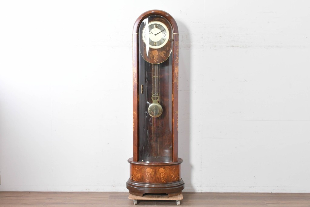 中古　イタリア製　Diamantini&Domeniconi(ディアマンティーニ・ドメニコーニ)　花意匠の象嵌が印象的なホールクロック　定価約150万円　(R-086782)