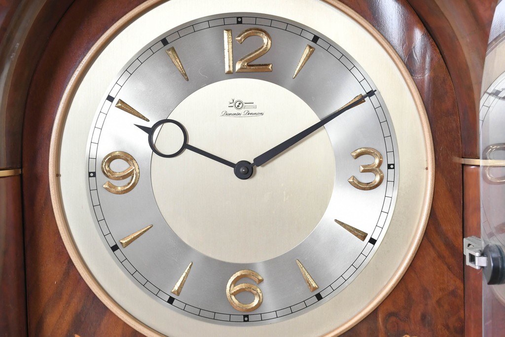 中古　イタリア製　Diamantini&Domeniconi(ディアマンティーニ・ドメニコーニ)　花意匠の象嵌が印象的なホールクロック　定価約150万円　(R-086782)