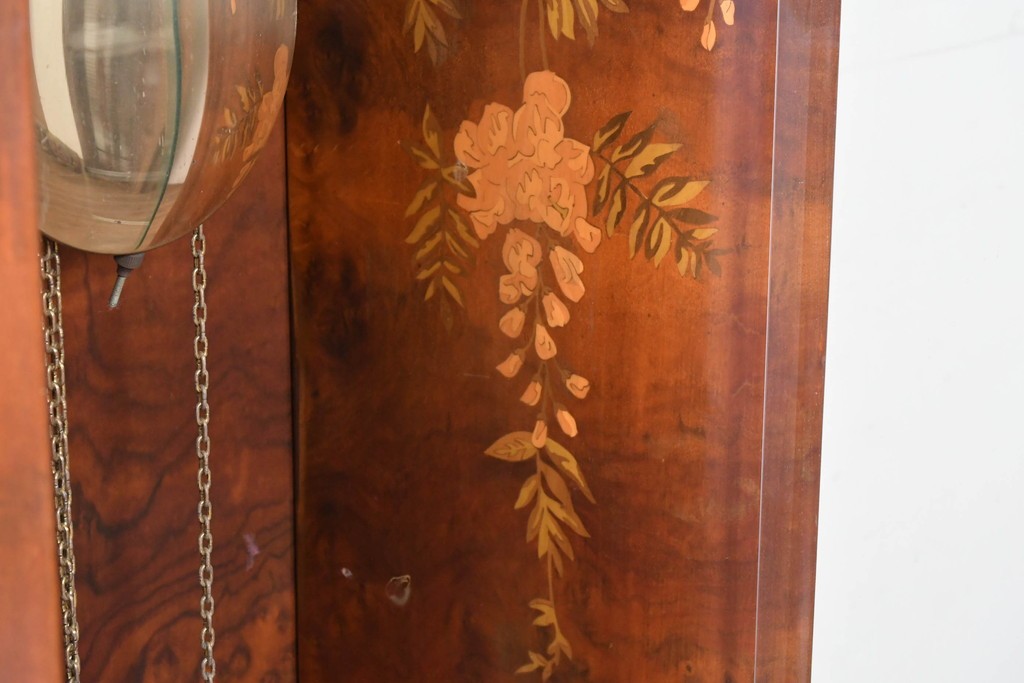 中古　イタリア製　Diamantini&Domeniconi(ディアマンティーニ・ドメニコーニ)　花意匠の象嵌が印象的なホールクロック　定価約150万円　(R-086782)