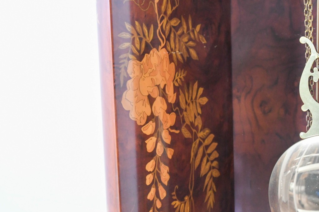 中古　イタリア製　Diamantini&Domeniconi(ディアマンティーニ・ドメニコーニ)　花意匠の象嵌が印象的なホールクロック　定価約150万円　(R-086782)