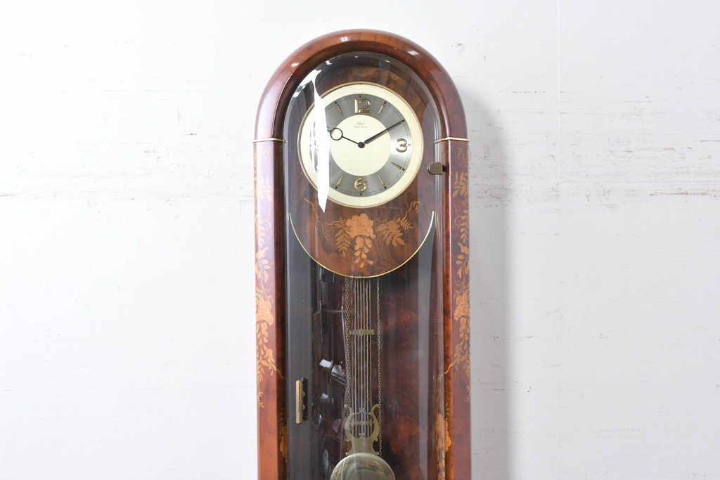 中古　イタリア製　Diamantini&Domeniconi(ディアマンティーニ・ドメニコーニ)　花意匠の象嵌が印象的なホールクロック　定価約150万円　(R-086782)