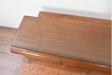 和製ヴィンテージ　ミッドセンチュリー　丸みのある前板が特徴的な横長小引き出し　(R-086787)