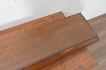 和製ヴィンテージ　ミッドセンチュリー　丸みのある前板が特徴的な横長小引き出し　(R-086787)