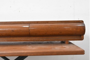 和製ヴィンテージ　ミッドセンチュリー　丸みのある前板が特徴的な横長小引き出し　(R-086787)