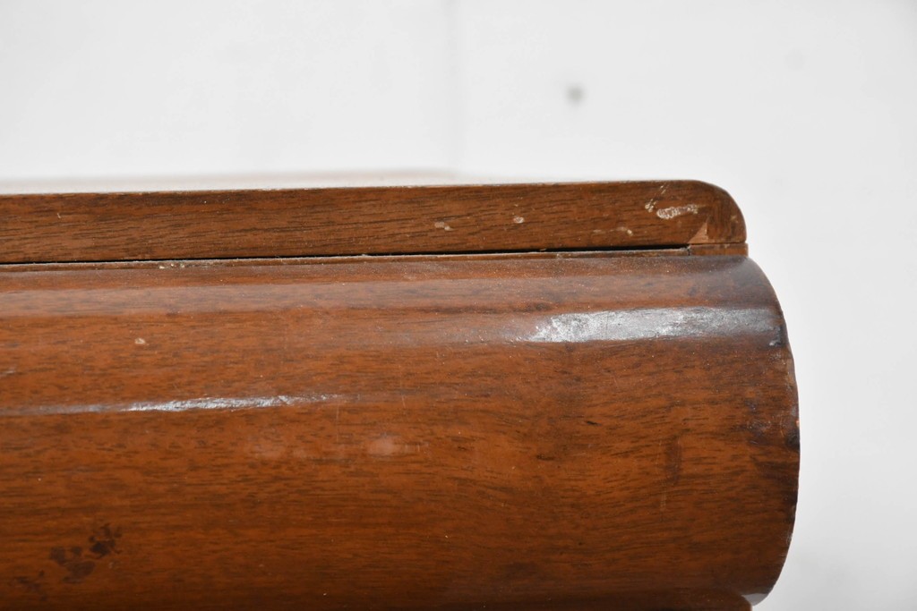 和製ヴィンテージ　ミッドセンチュリー　丸みのある前板が特徴的な横長小引き出し　(R-086787)