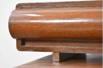 和製ヴィンテージ　ミッドセンチュリー　丸みのある前板が特徴的な横長小引き出し　(R-086787)