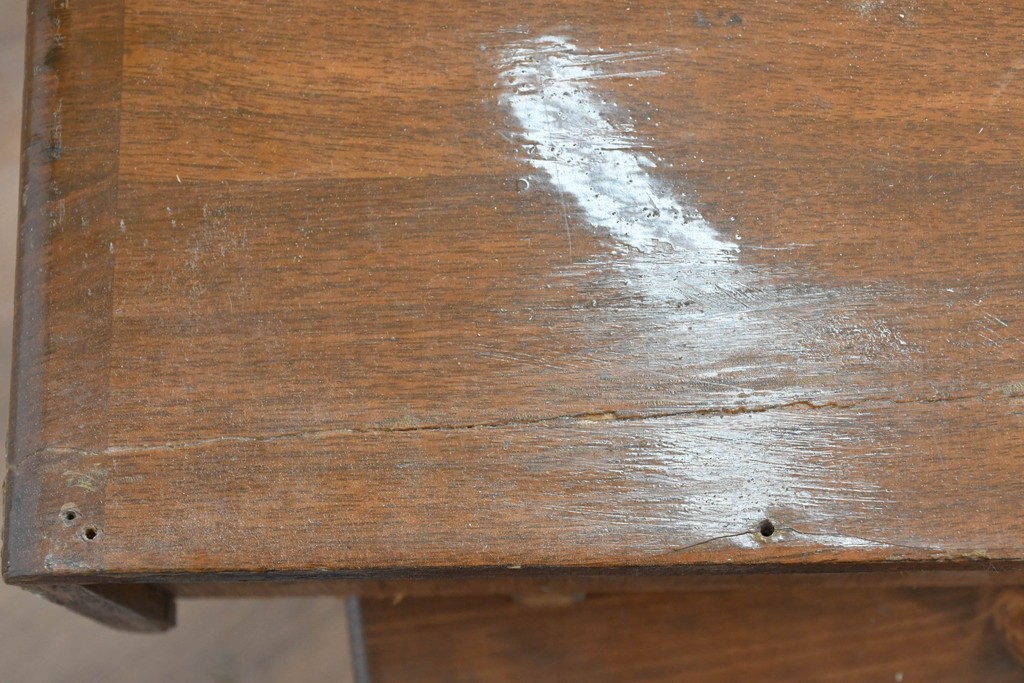 和製ヴィンテージ　ミッドセンチュリー　丸みのある前板が特徴的な横長小引き出し　(R-086787)