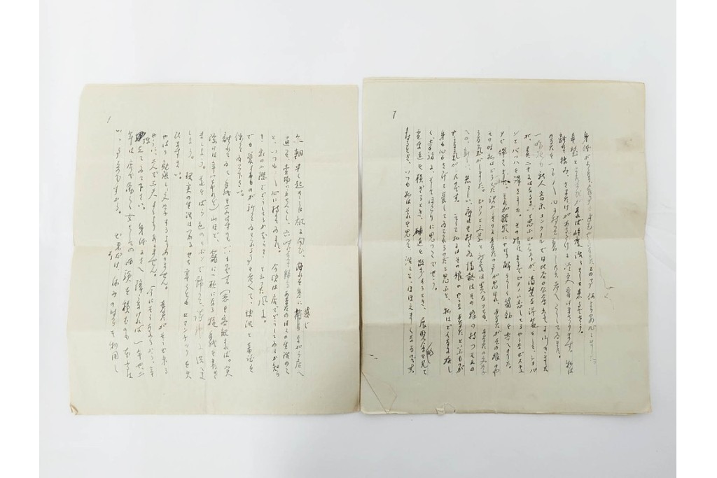 倉田百三　「絶対の恋愛」の元になった自筆書簡(恋文)　ハガキ1枚・手紙53通・封筒・写真の資料まとめてセット　(R-086790)