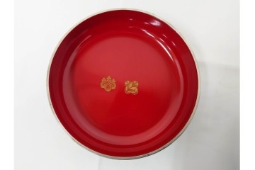 製　和田瑾斎作 鶯宿梅文の蒔絵が美しい菓子器・平安象彦作 雅な小吸物膳5点のセット　共箱付き　(R-086793)