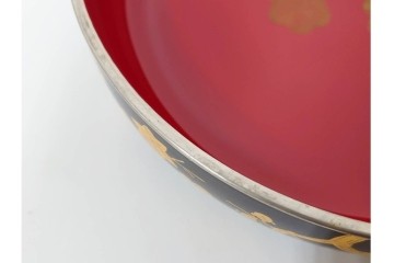 製　和田瑾斎作 鶯宿梅文の蒔絵が美しい菓子器・平安象彦作 雅な小吸物膳5点のセット　共箱付き　(R-086793)