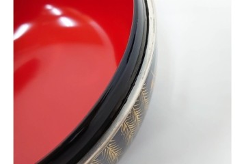 製　和田瑾斎作 鶯宿梅文の蒔絵が美しい菓子器・平安象彦作 雅な小吸物膳5点のセット　共箱付き　(R-086793)