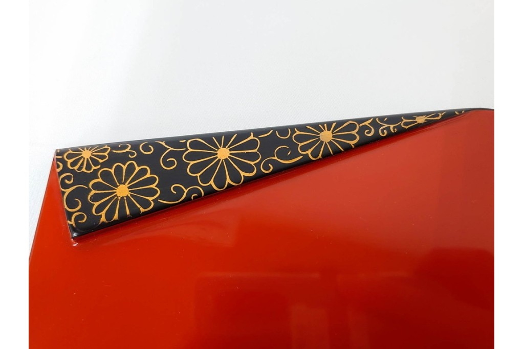 製　和田瑾斎作 鶯宿梅文の蒔絵が美しい菓子器・平安象彦作 雅な小吸物膳5点のセット　共箱付き　(R-086793)