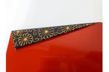 製　和田瑾斎作 鶯宿梅文の蒔絵が美しい菓子器・平安象彦作 雅な小吸物膳5点のセット　共箱付き　(R-086793)