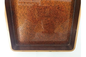 内梨地　蒔絵で描かれた竹林七賢人図が上品な硯箱　雨端硯付き　(R-086795)