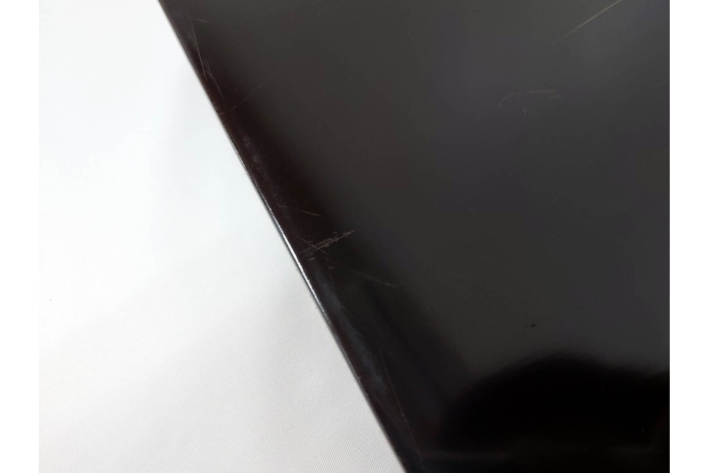 内梨地　蒔絵で描かれた竹林七賢人図が上品な硯箱　雨端硯付き　(R-086795)