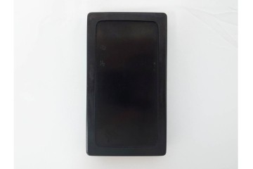 内梨地　蒔絵で描かれた竹林七賢人図が上品な硯箱　雨端硯付き　(R-086795)