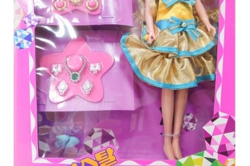 韓国　Barbie(バービー)　クリスタルシリーズ・誕生日モチーフ　バービー人形7点セット　外箱付き　(R-086796)