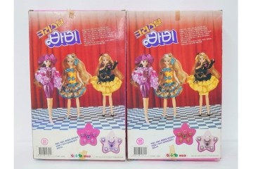 韓国　Barbie(バービー)　クリスタルシリーズ・誕生日モチーフ　バービー人形7点セット　外箱付き　(R-086796)