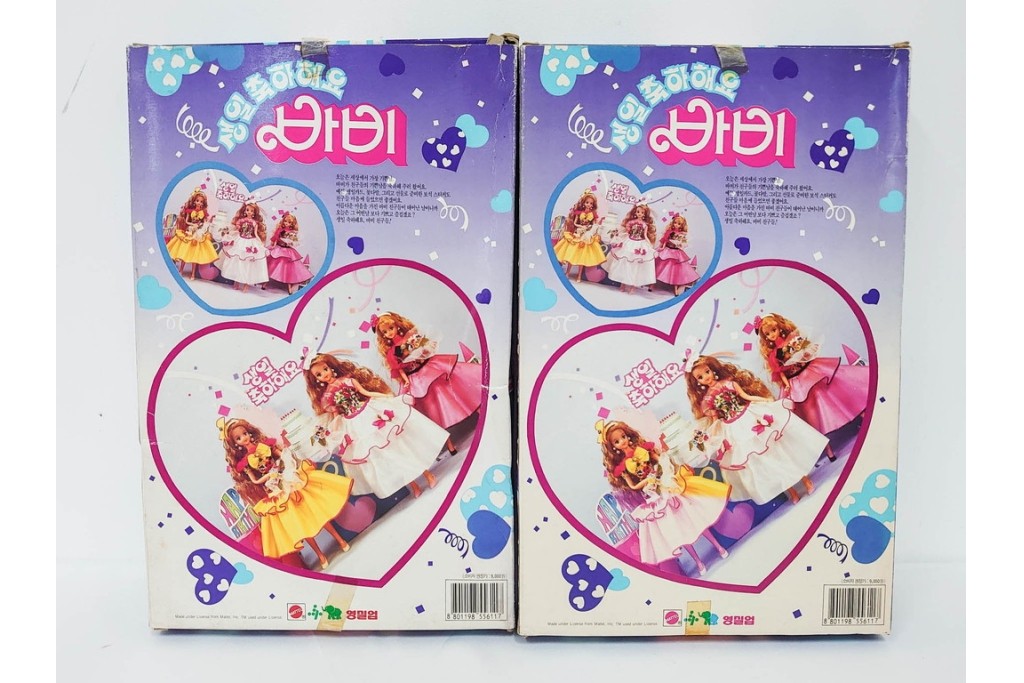 韓国　Barbie(バービー)　クリスタルシリーズ・誕生日モチーフ　バービー人形7点セット　外箱付き　(R-086796)