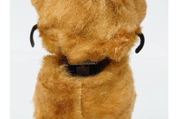 西ドイツ　MAX CARL社製　ゼンマイ仕掛けで編み物をするクマのおもちゃ　(R-086798)