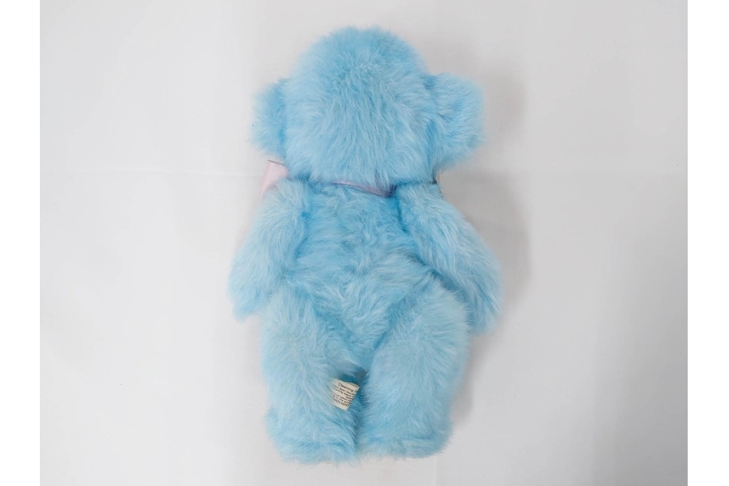 イギリスヴィンテージ　メリーソート(MERRY THOUGHT)社　チーキーシリーズ　高さ約31cm　可愛いブルーのテディベア　(R-086800)