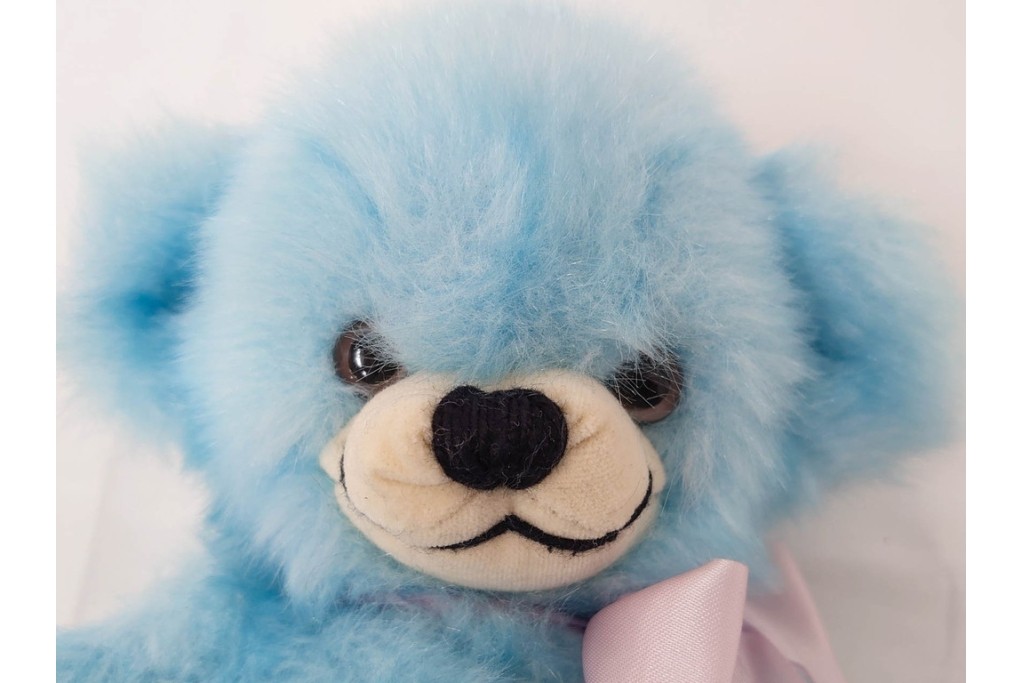 イギリスヴィンテージ　メリーソート(MERRY THOUGHT)社　チーキーシリーズ　高さ約31cm　可愛いブルーのテディベア　(R-086800)