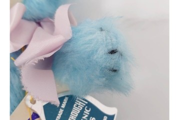 イギリスヴィンテージ　メリーソート(MERRY THOUGHT)社　チーキーシリーズ　高さ約31cm　可愛いブルーのテディベア　(R-086800)