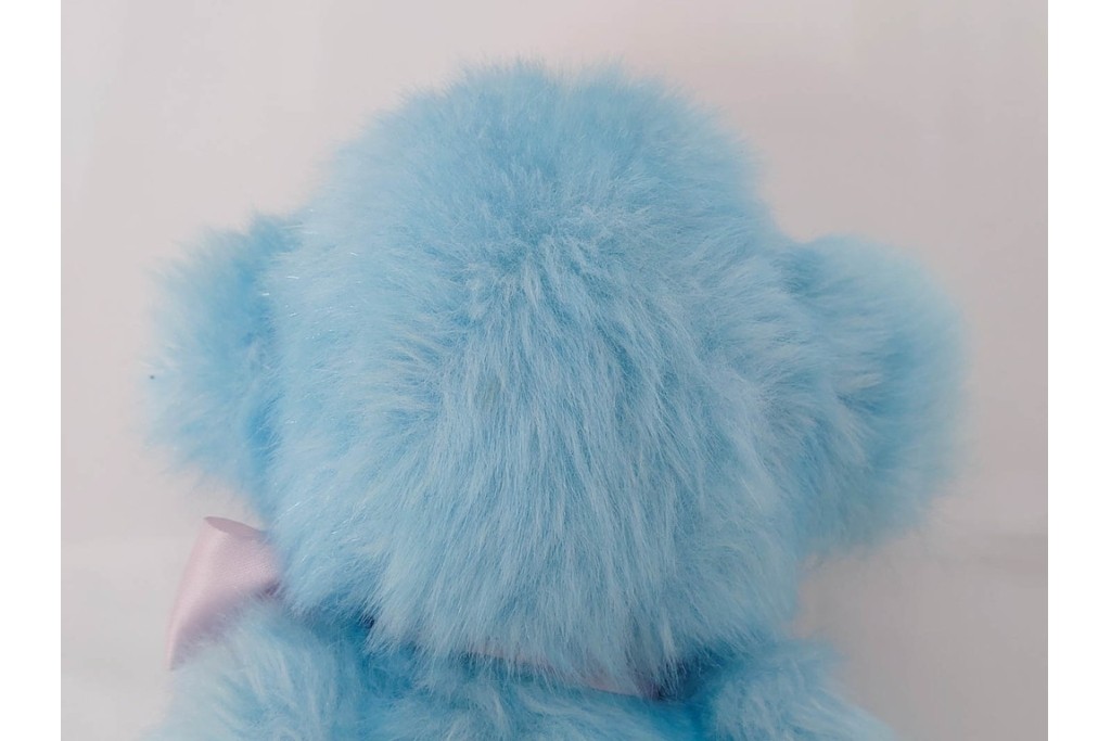 イギリスヴィンテージ　メリーソート(MERRY THOUGHT)社　チーキーシリーズ　高さ約31cm　可愛いブルーのテディベア　(R-086800)