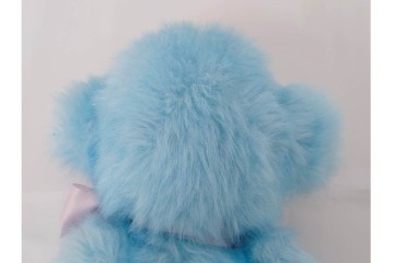 イギリスヴィンテージ　メリーソート(MERRY THOUGHT)社　チーキーシリーズ　高さ約31cm　可愛いブルーのテディベア　(R-086800)