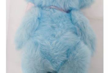 イギリスヴィンテージ　メリーソート(MERRY THOUGHT)社　チーキーシリーズ　高さ約31cm　可愛いブルーのテディベア　(R-086800)