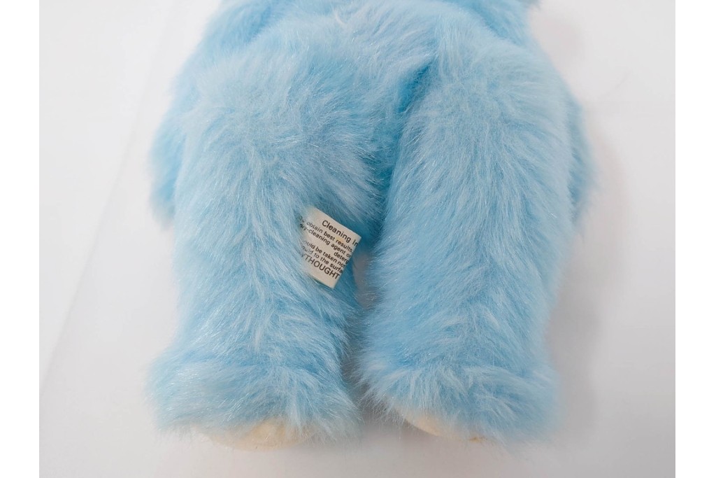 イギリスヴィンテージ　メリーソート(MERRY THOUGHT)社　チーキーシリーズ　高さ約31cm　可愛いブルーのテディベア　(R-086800)