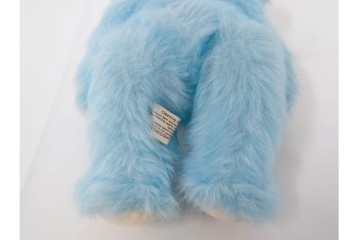 イギリスヴィンテージ　メリーソート(MERRY THOUGHT)社　チーキーシリーズ　高さ約31cm　可愛いブルーのテディベア　(R-086800)