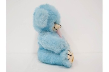 イギリスヴィンテージ　メリーソート(MERRY THOUGHT)社　チーキーシリーズ　高さ約31cm　可愛いブルーのテディベア　(R-086800)