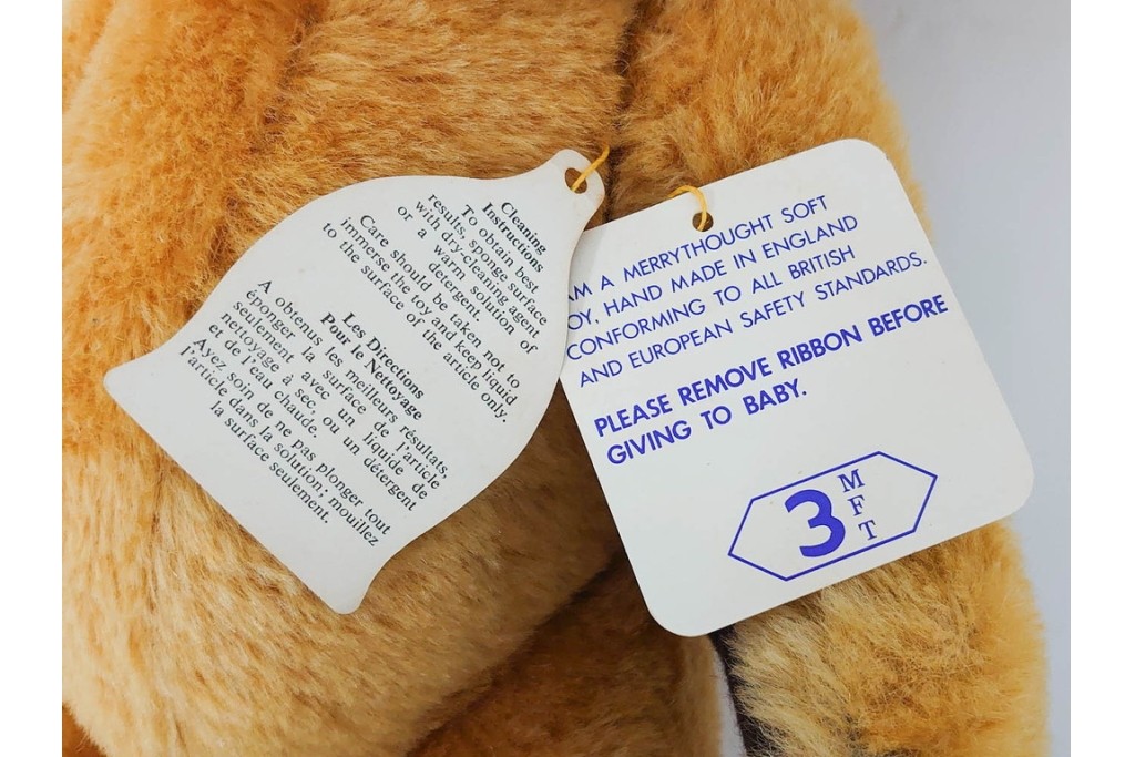 イギリスヴィンテージ　メリーソート(MERRY THOUGHT)社　チーキーシリーズ　高さ約43cmの可愛らしいテディベア2点セット　(R-086801)