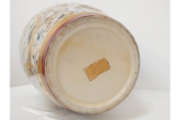 薩摩焼　金襴手　高さ約65cm　豪華絢爛な群鶴図の花瓶　(R-086804)