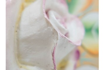 チェコ製　ボヘミアガラス　高さ約91cmの特大サイズ　濃いブルーに金彩装飾が華やかな花瓶　(R-086805)