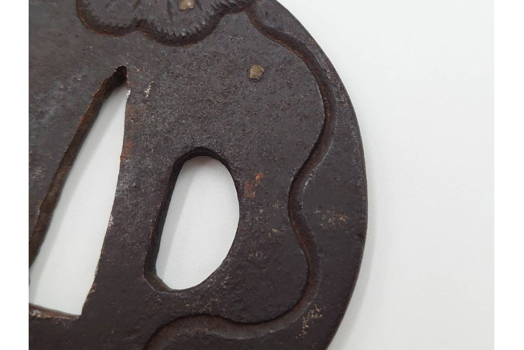 時代武具　丸形　金象嵌の意匠を施した鍔3点セット　(R-086819)