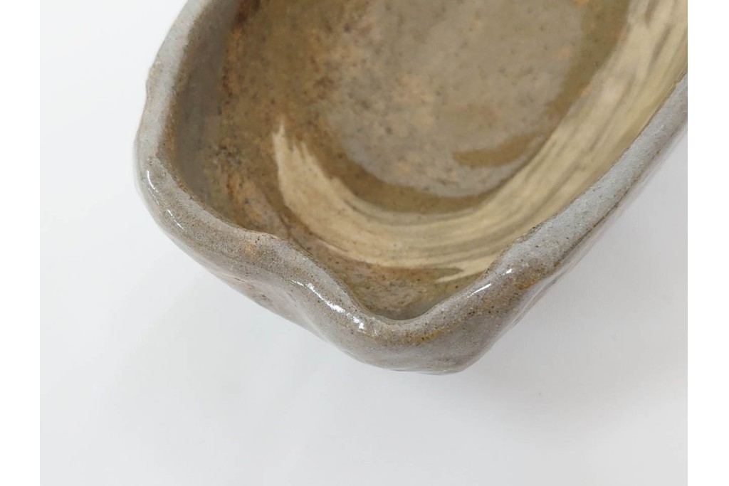 九代 長岡住右衛門(長岡空味)作　楽山焼　そりこ船形の向付5点セット　共箱付き　(R-086822)