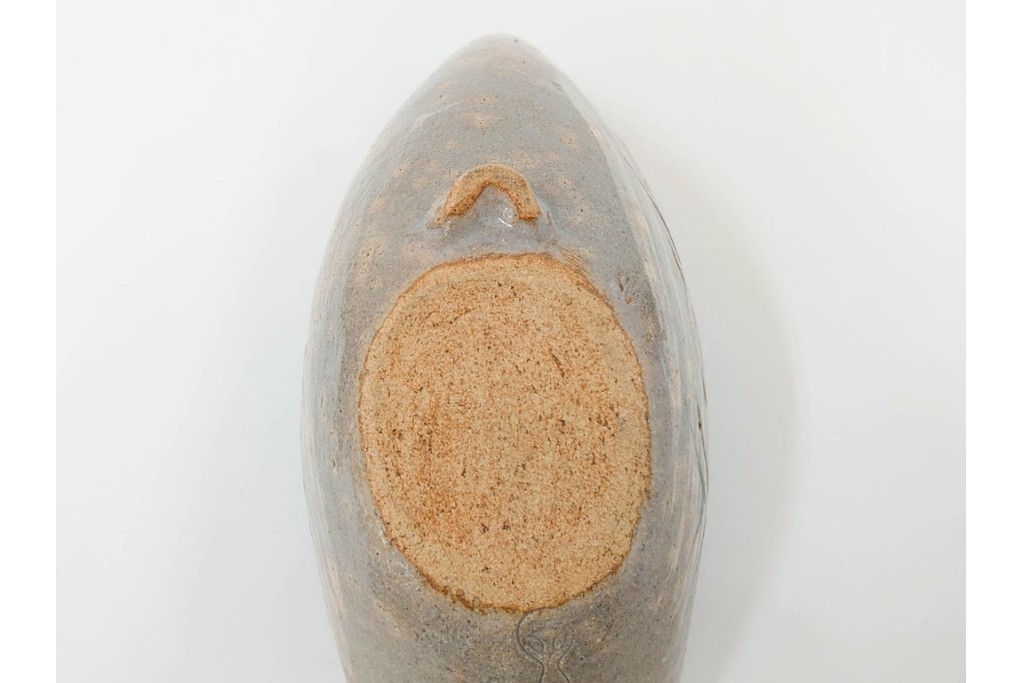 九代 長岡住右衛門(長岡空味)作　楽山焼　そりこ船形の向付5点セット　共箱付き　(R-086822)