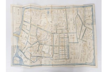 江戸期(嘉永～安政)　近吾堂版　木版画　「江戸切絵図」35冊セット　帙付き　(R-086823)