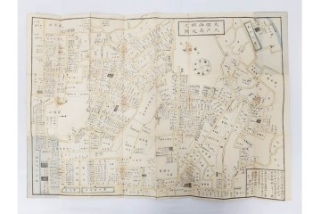 江戸期(嘉永～安政)　近吾堂版　木版画　「江戸切絵図」35冊セット　帙付き　(R-086823)