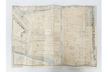 江戸期(嘉永～安政)　近吾堂版　木版画　「江戸切絵図」35冊セット　帙付き　(R-086823)